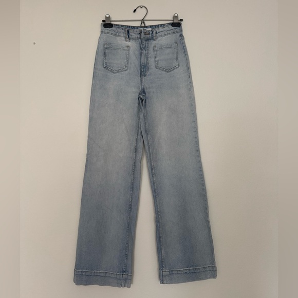 Mango Light Blue Flare Jeans - Picture 1 of 5